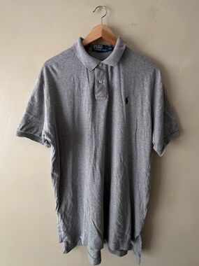 Polo by Ralph Lauren Gray Short-Sleeve Polo Shirt sz L 784